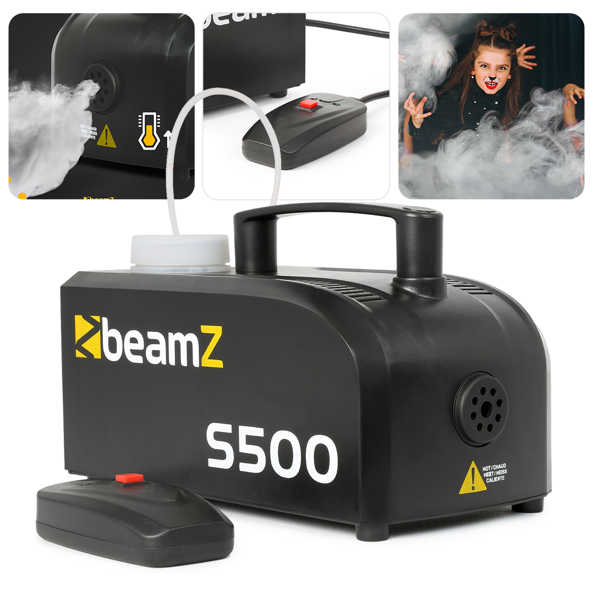Wytwornica dymu S500 z płynem 500W BeamZ
