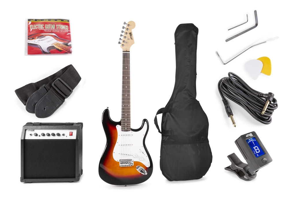 Zestaw: Gitara elektryczna Gigkit Max sunburst+ wzmacniacz+ akcesoria
